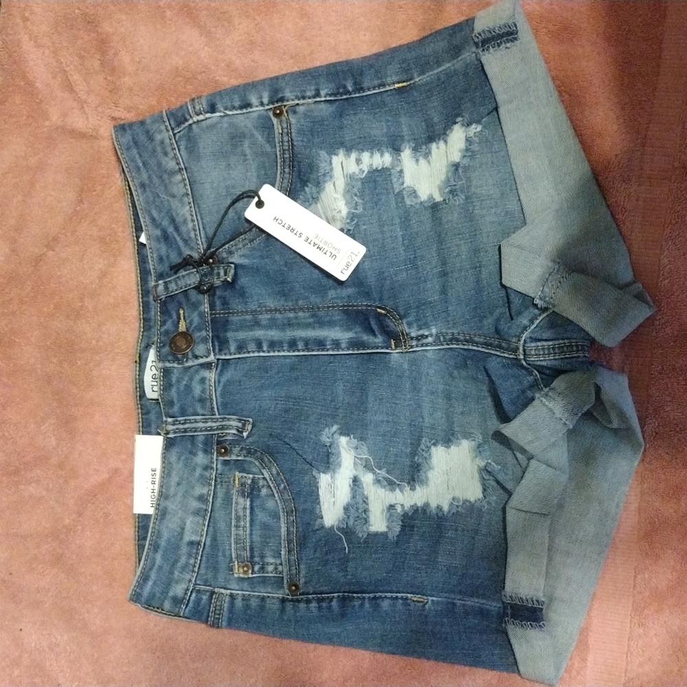 Rue21 high rise distressed shorts